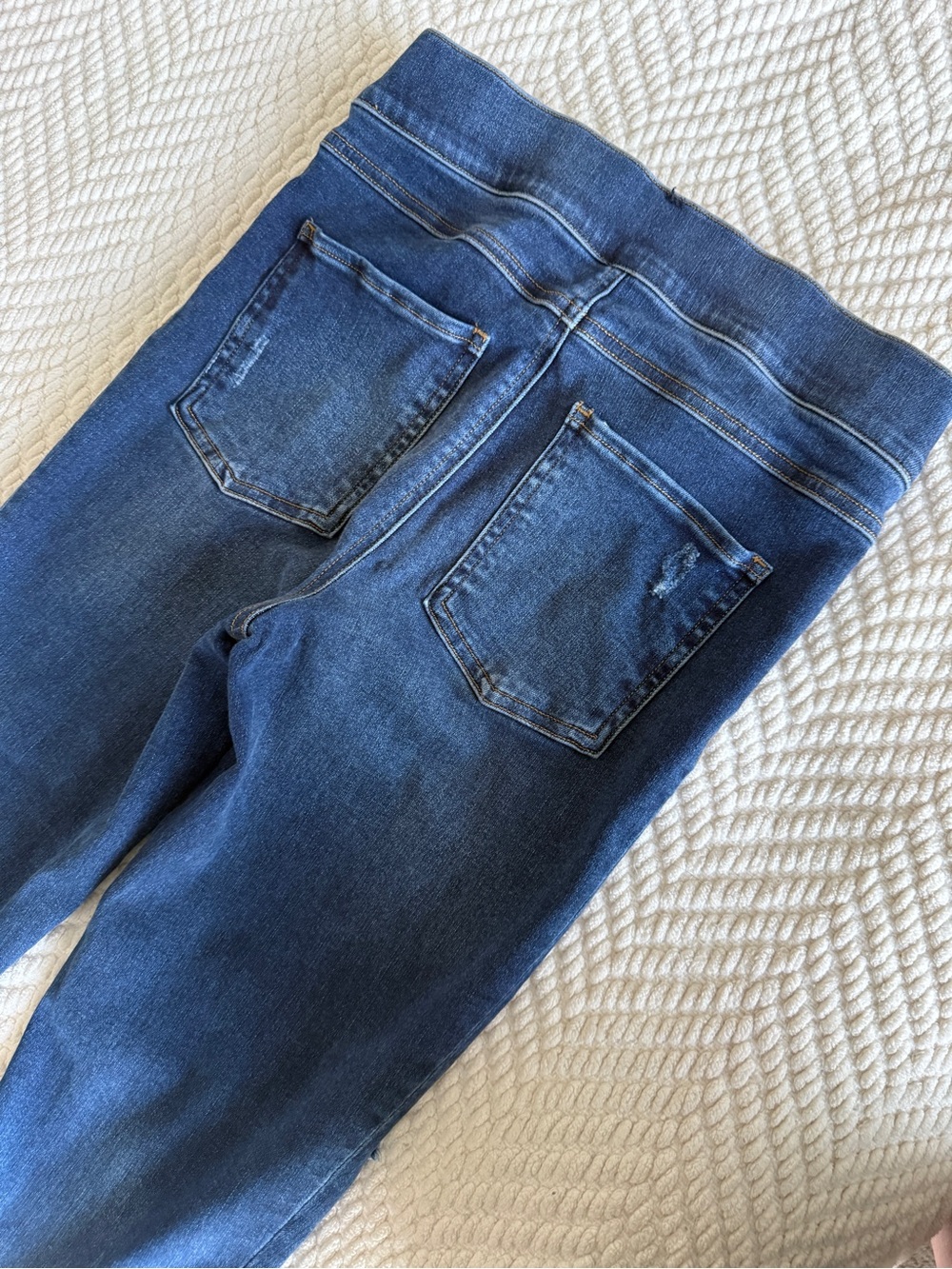 SPANX Blue Pull-On Jeggings with Back Pockets